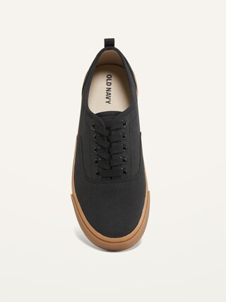 Gender-Neutral Canvas Lace-Up Sneakers for Kids | Old Navy (US)