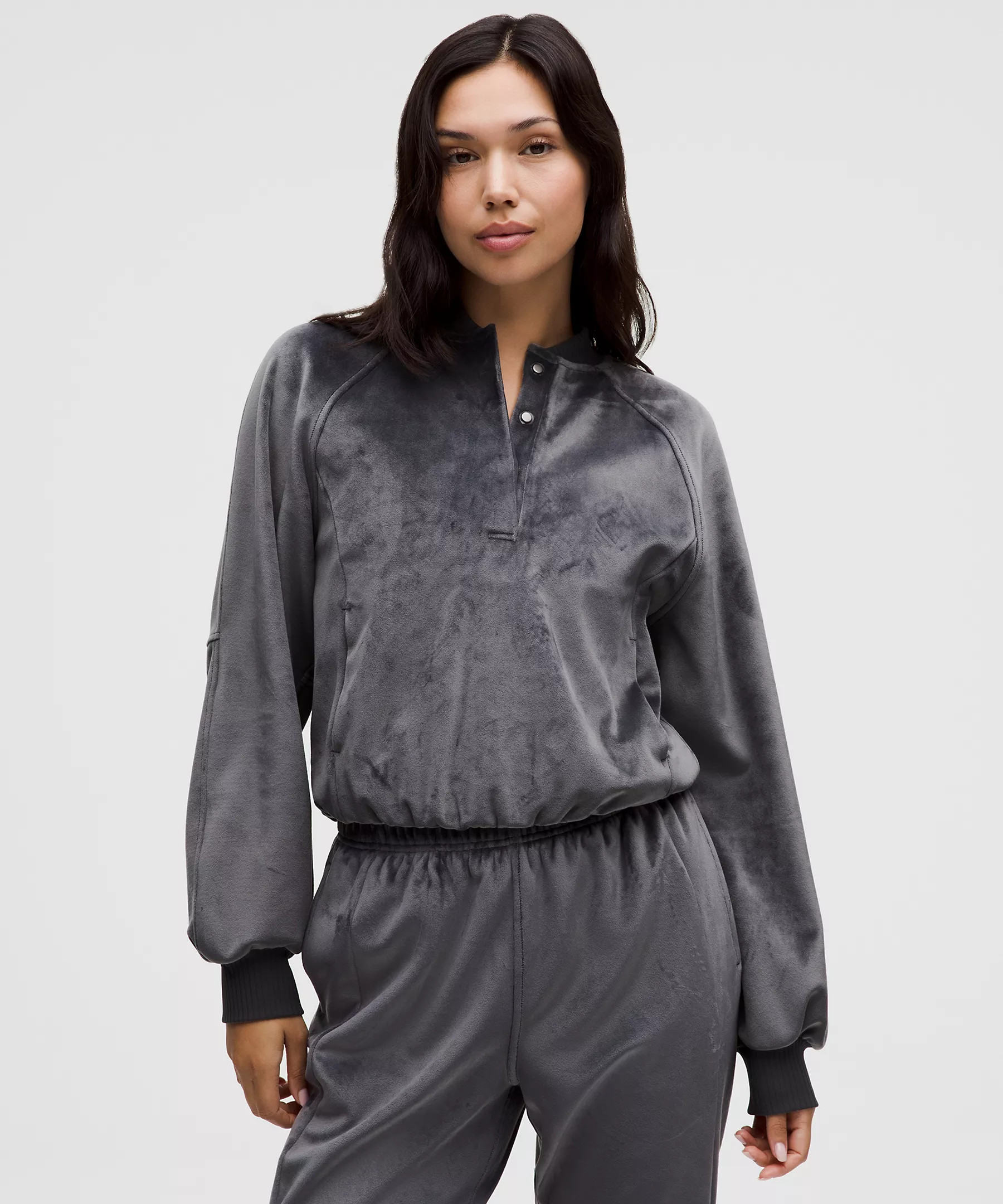 Scuba Cropped Henley Pullover *Velvet | Women's Hoodies & Sweatshirts | lululemon | Lululemon (US)