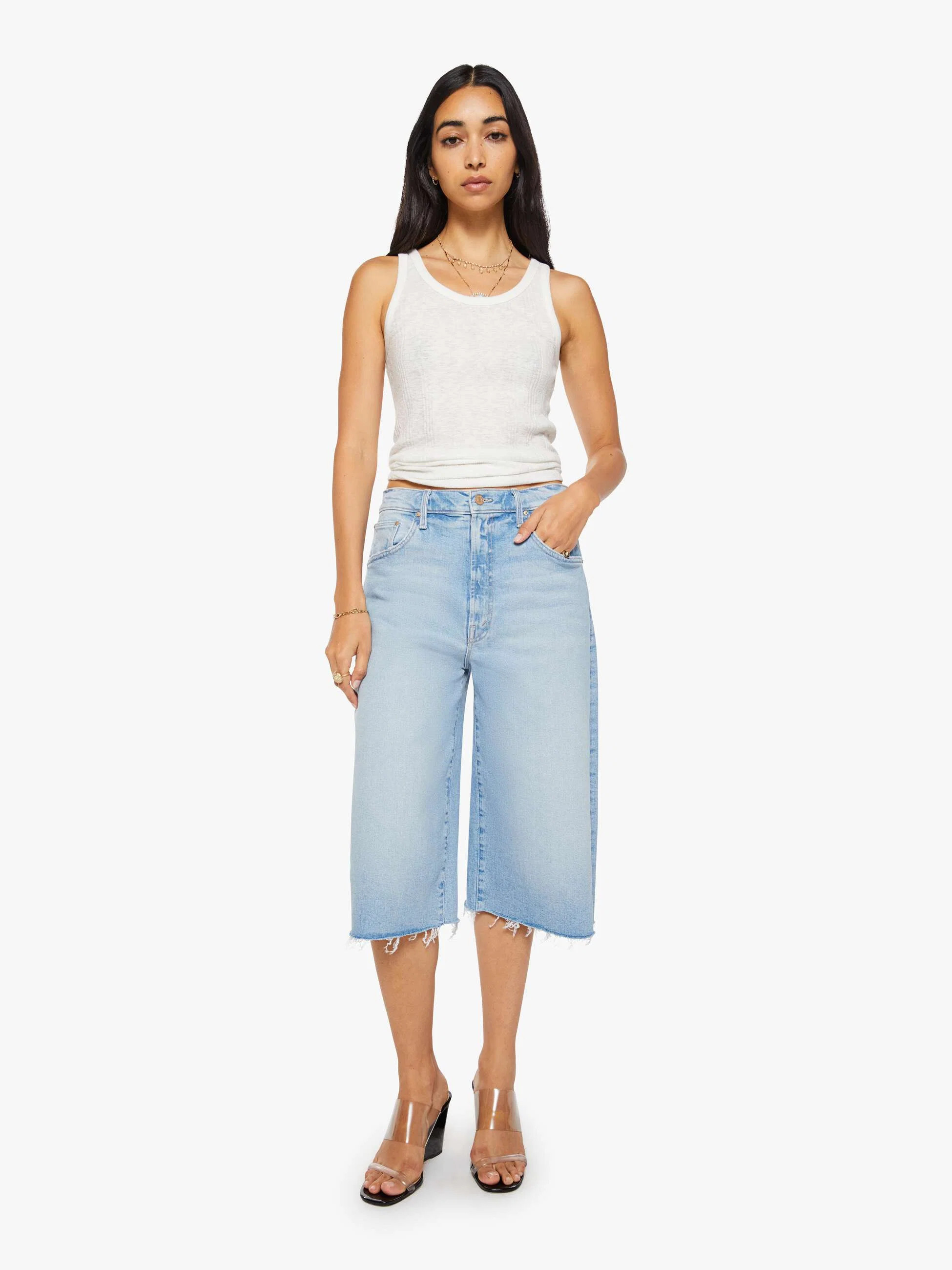 The Whole Lot Zip Fray - Fringe Benefits | Mother Denim