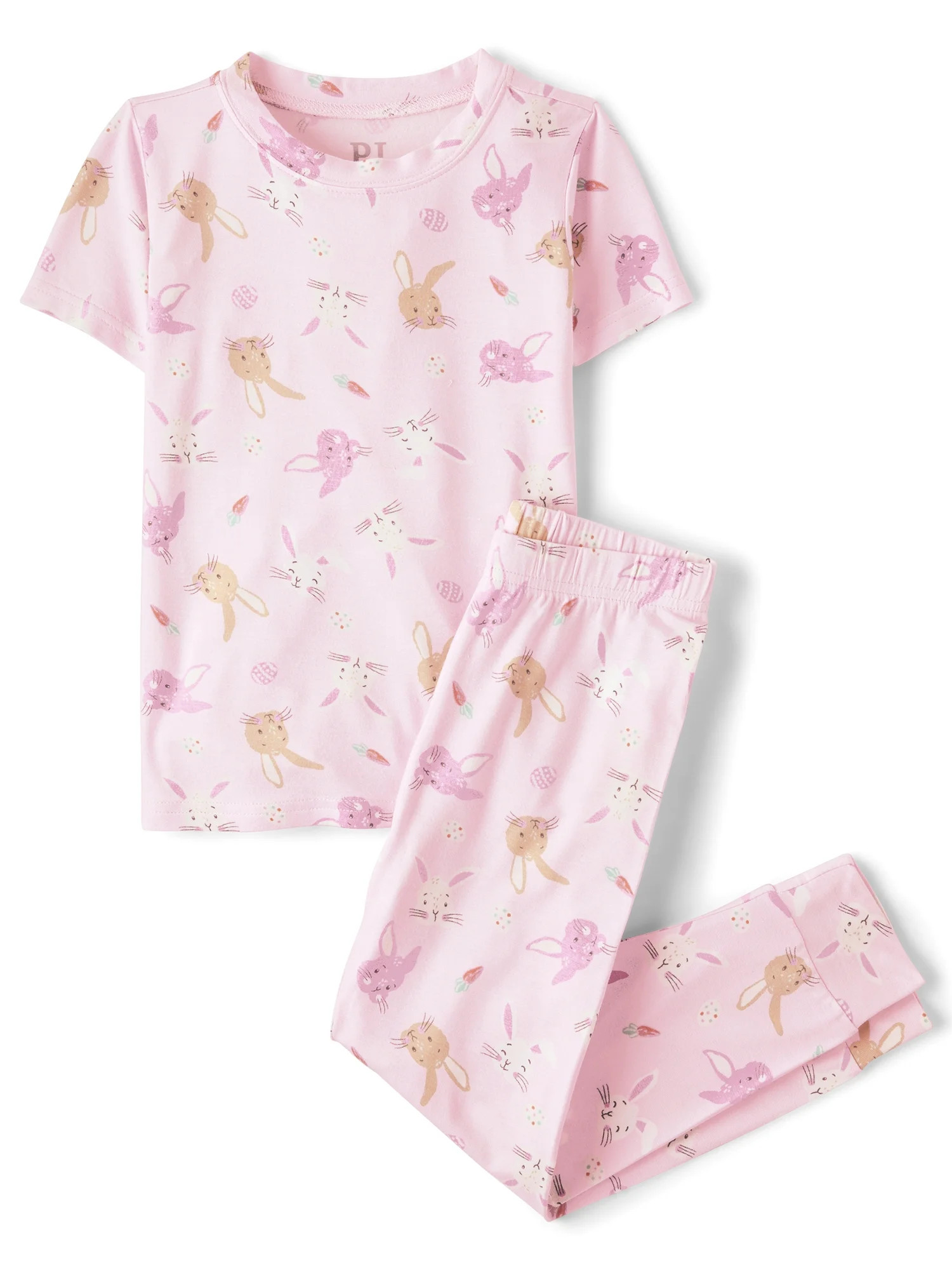 The Children's Place Girls Short Sleeve Easter Print Snug Fit Cotton Pajamas, Sizes 4-16 | Walmart (US)
