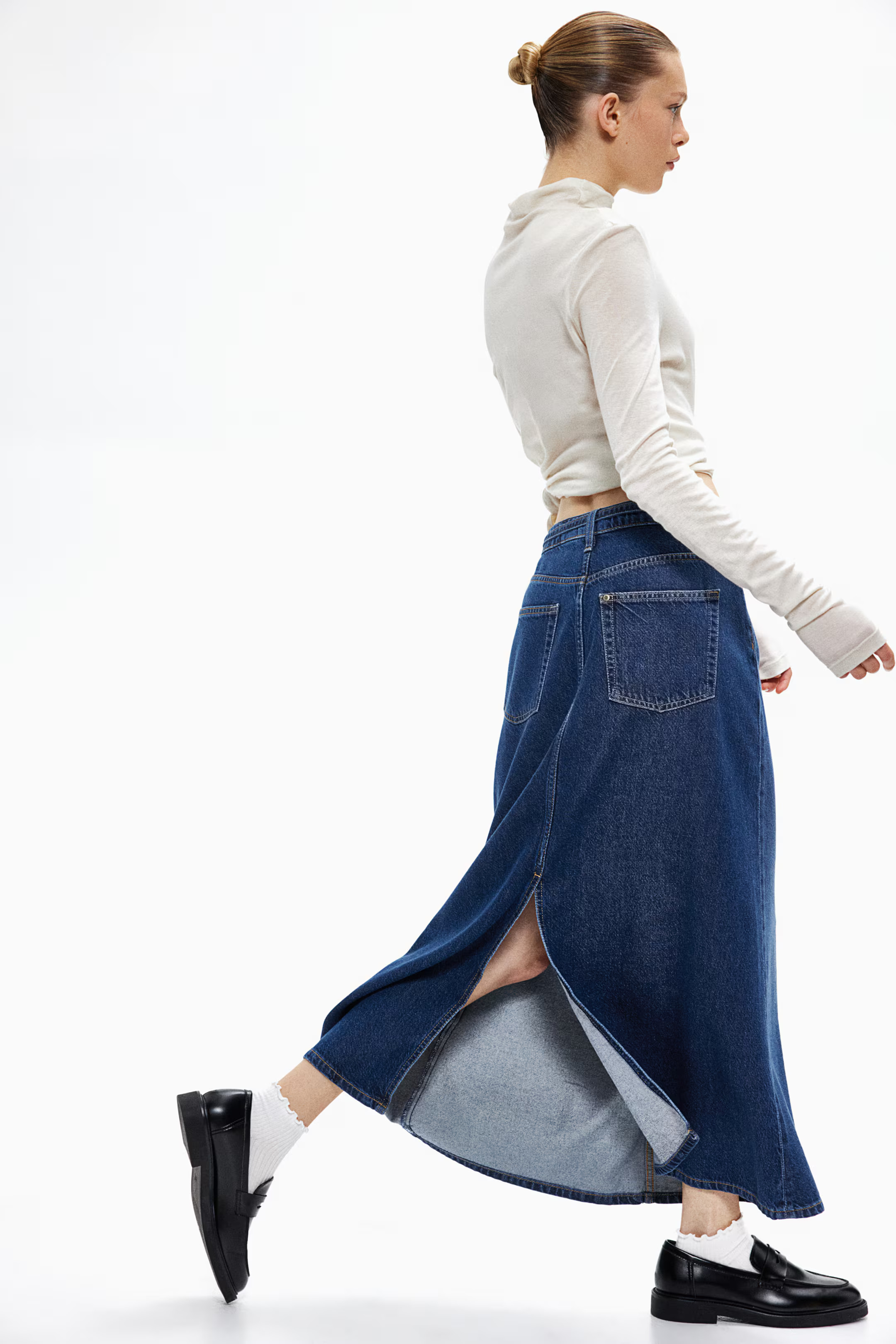 Feather Soft Denim skirt | H&M (UK, MY, IN, SG, PH, TW, HK)