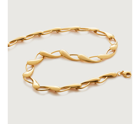 Nura Choker Necklace adjustable 38-44cm/15.5-17.5' | Monica Vinader (Global)