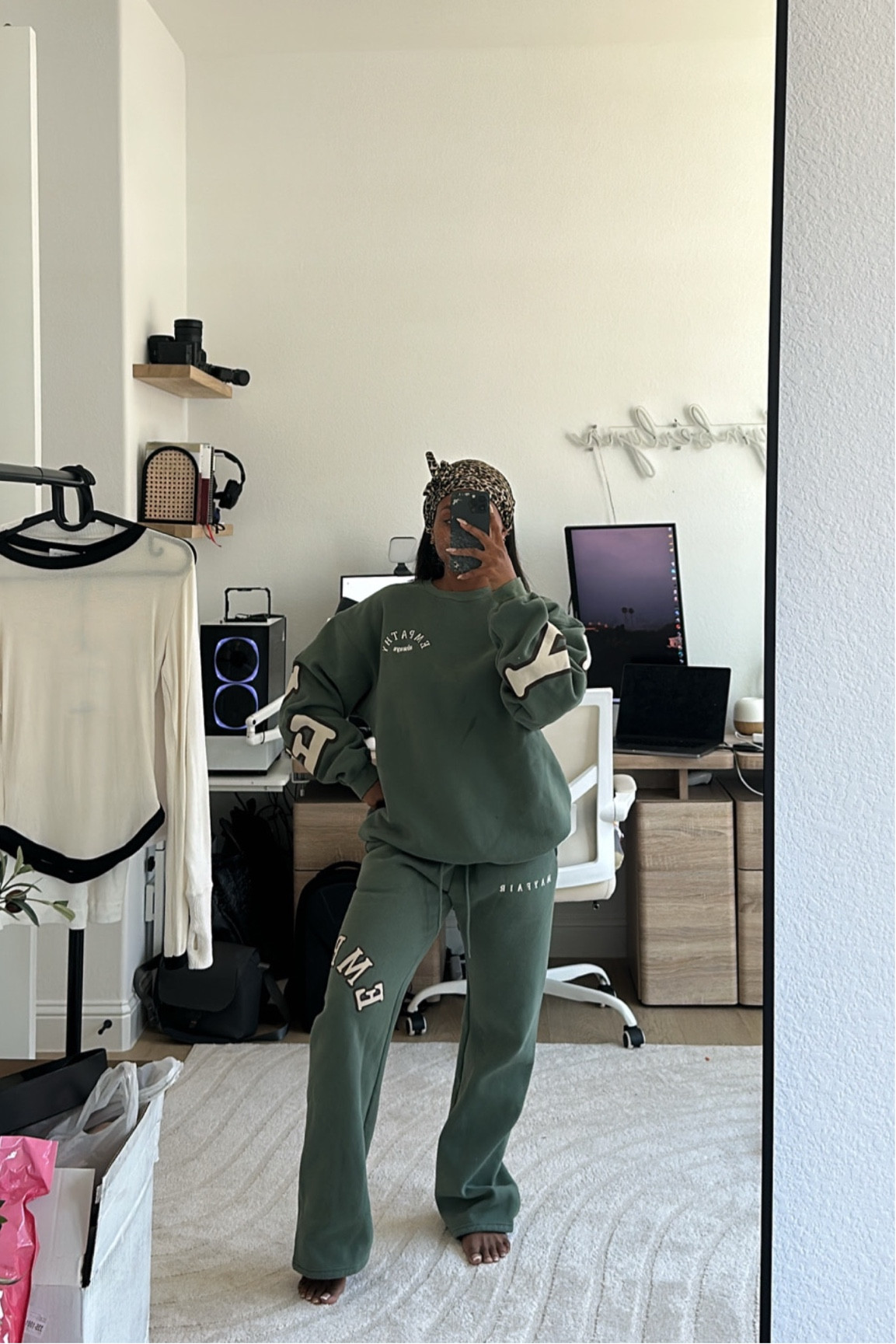 My favorite little sweatsuit! Super cozy & thick.  