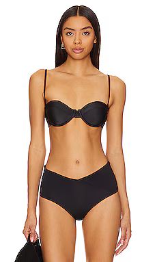 Solid & Striped Maisie Bikini Top in Blackout from Revolve.com | Revolve Clothing (Global)