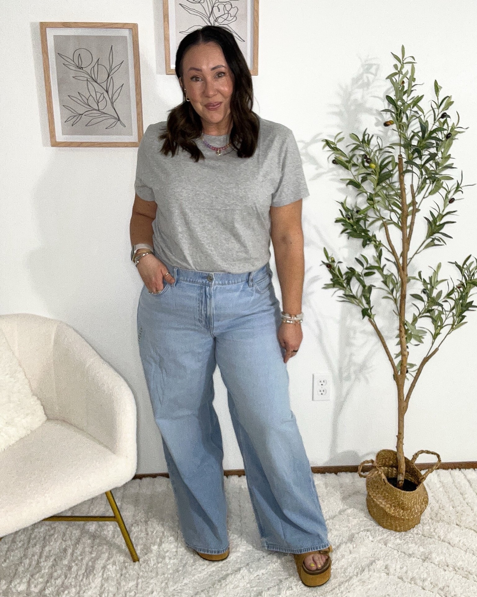 What I’m wearing or planning on wearing as a mom in her 40’s’s, just trying to find clothes that are comfortable!
XL AE tee, size 16 regular wide leg jeans. Large Aerie graphic tee, large AE wide leg pants. XXL cap sleeve tee, size 16 cuffed Walmart jeans. Medium Aerie v neck tee, size 16 AE camo pants. Large Old Navy gauze top, large matching gauze barrel leg pants. 
XL Old Navy playa wide leg pants. Large AE mid-rise straight pants. L/XL Walmart crochet coverup up and XL Old Navy playa wide leg pants. Medium Old Navy airy smocked maxi dress. XL AE fitted tee. Large Aerie track pants. Large Old Navy gauze swing dress. Large Gap factory cropped jacket. Size 16 Old Navy mid-rise bootcut jeans. 
Nike dunks run true to size. Size 16 Old Navy 4’’ inseam denim shorts. Size large Old Navy trouser pants.  

#LTKOver40 #LTKMidsize #LTKmomlife