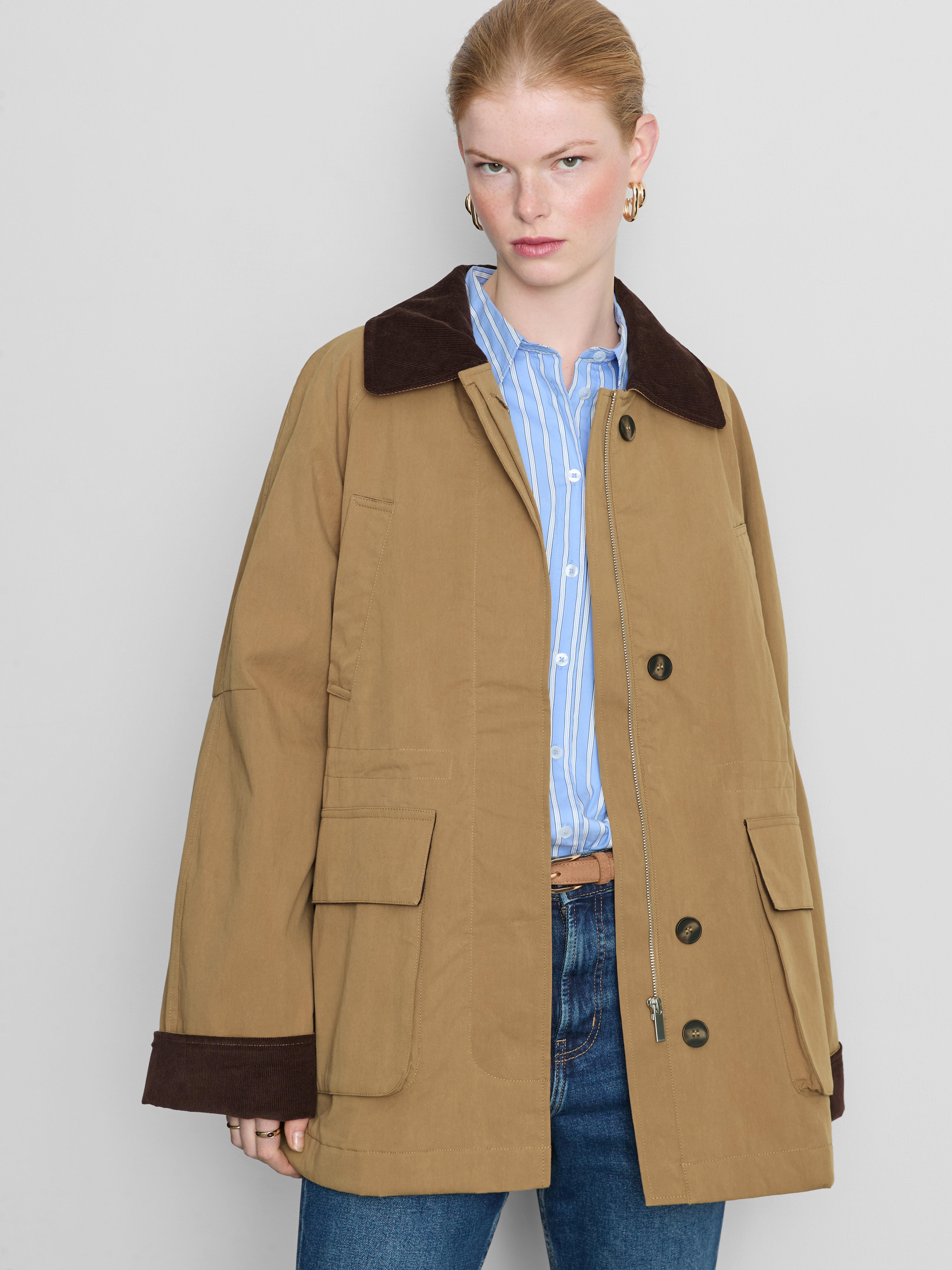 The Edit Corduroy Detail Barn Jacket | Primark UK