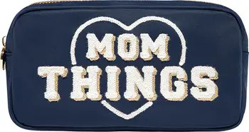 Stoney Clover Lane Small Mom Things Embroidered Nylon Pouch | Nordstrom | Nordstrom
