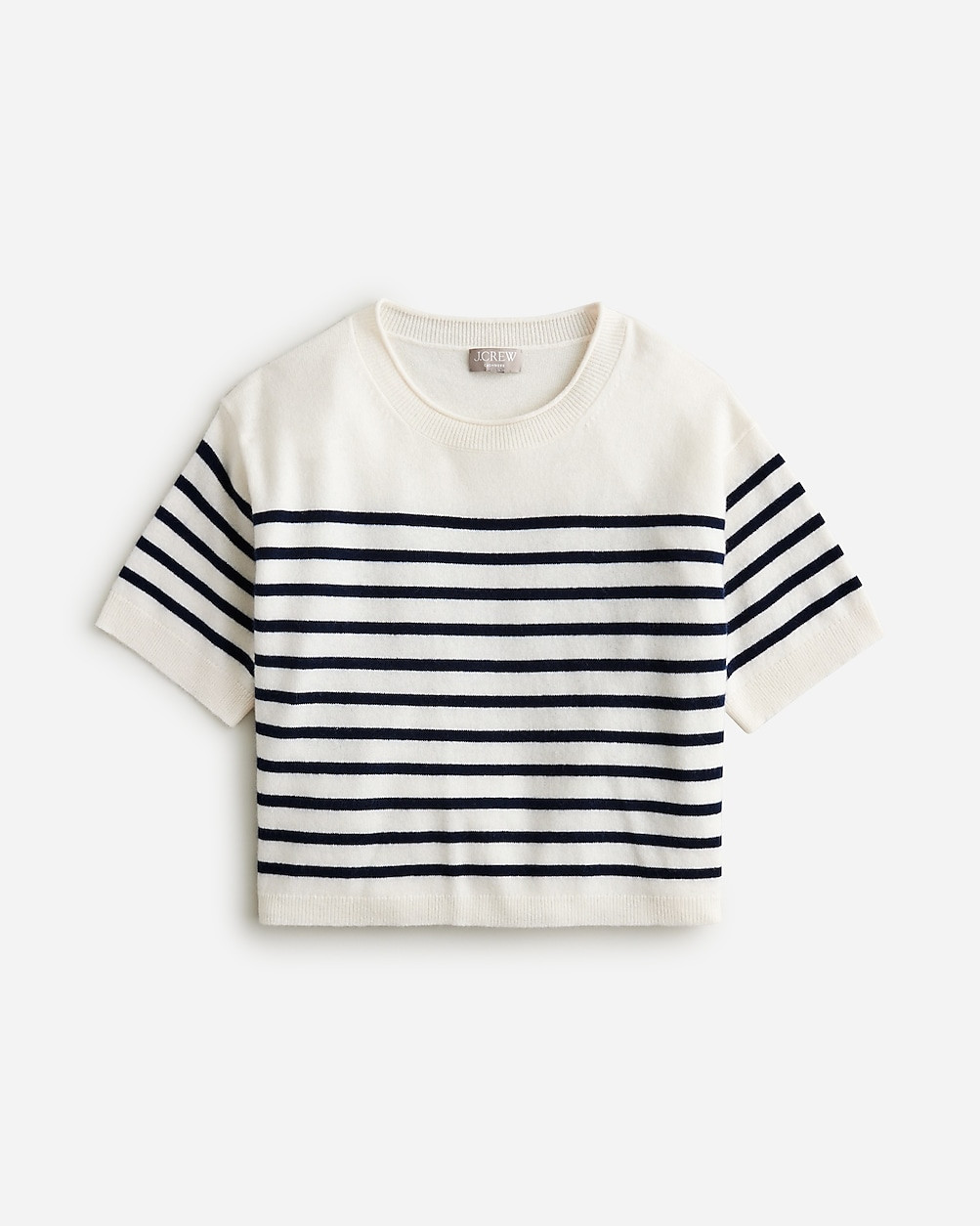 Cashmere oversized T-shirt in stripe | J. Crew US