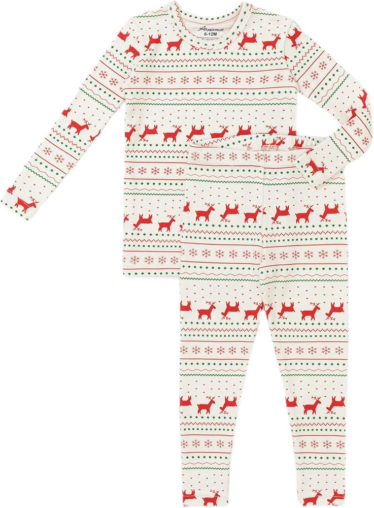 AVAUMA Toddler Pajamas Baby Boys Girls Pajama Set 6M-10Y Kids Cute Snug fit Christmas Pattern Des... | Amazon (US)