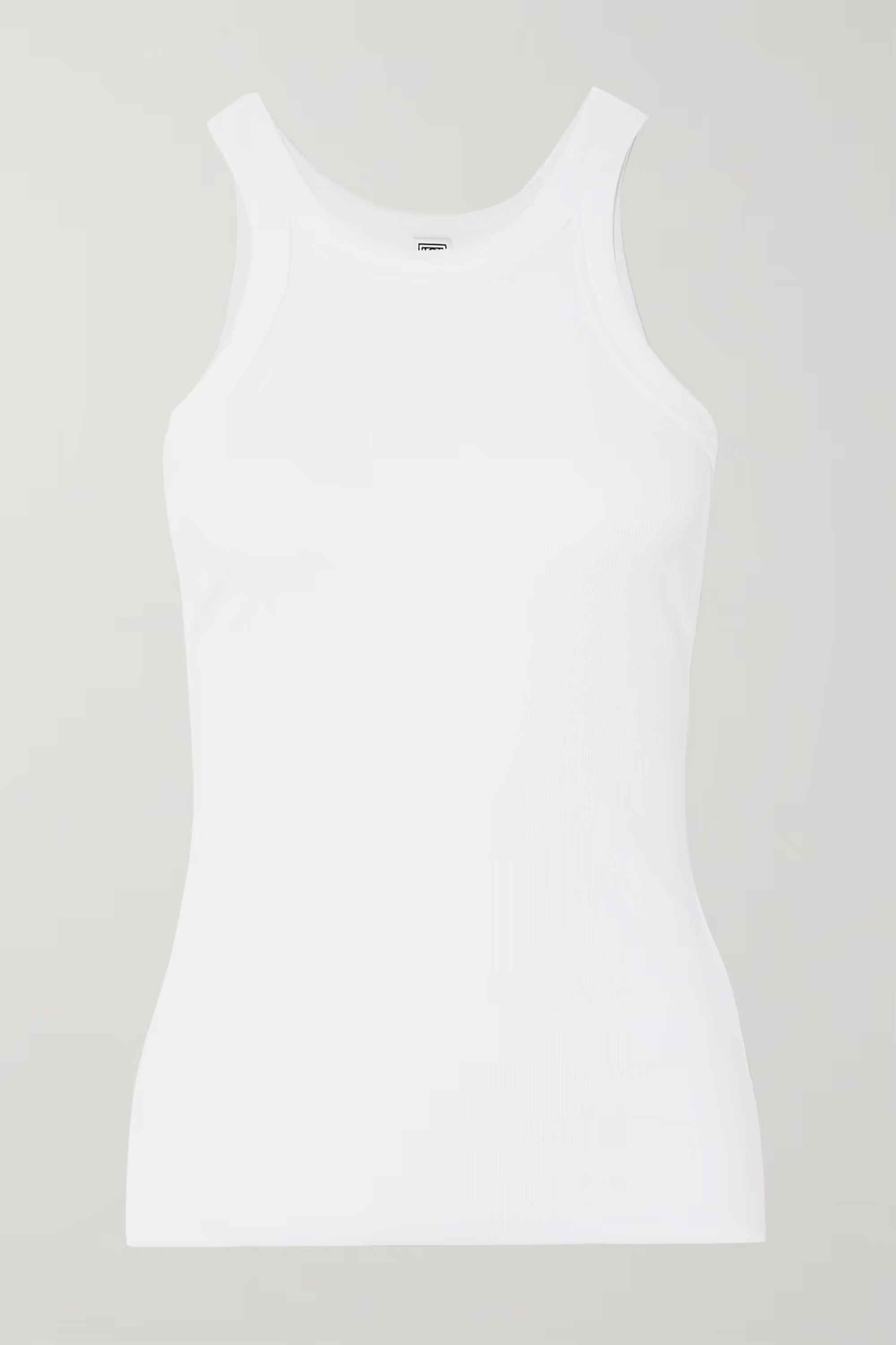 + NET SUSTAIN Curved ribbed stretch organic cotton-jersey tank | NET-A-PORTER (US)