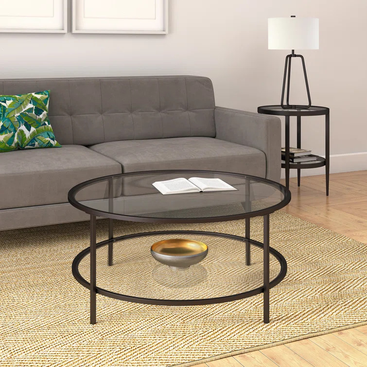 Saskya 4 Legs Coffee Table with Storage | Wayfair North America