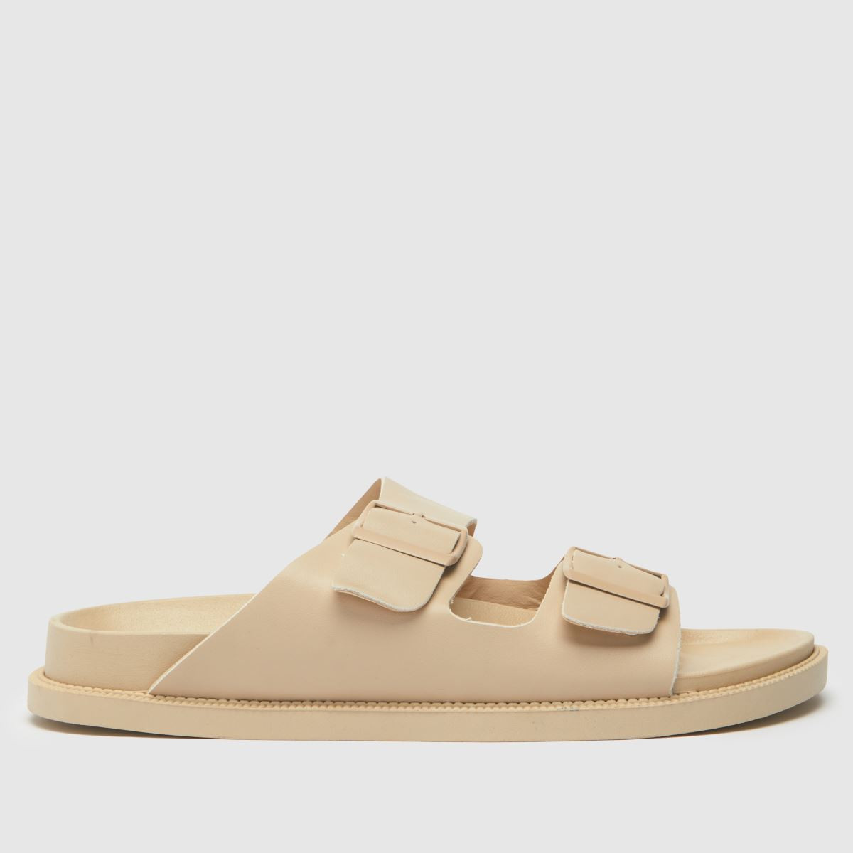 schuh tulsa buckle footbed sandals in natural | Schuh