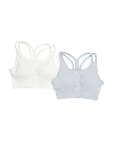 2pk Seamless Long Line Strappy Sports Bra Tops | Marshalls