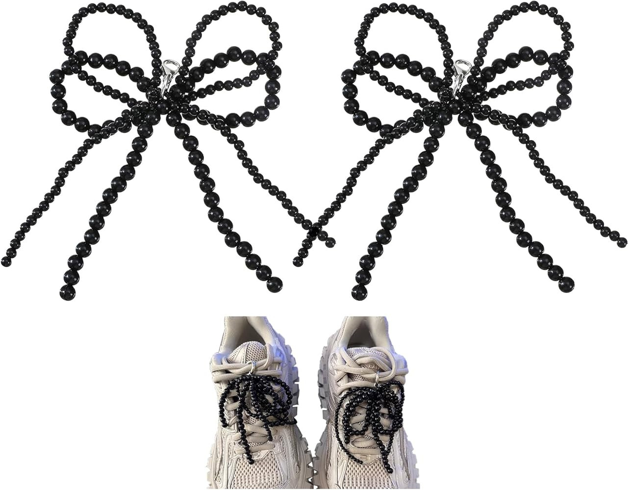 Pearl Bow Shoe Charms for Sneakers Charms Pearl Sneaker Bows Decorations Bowknot Coquette Aesthet... | Amazon (US)