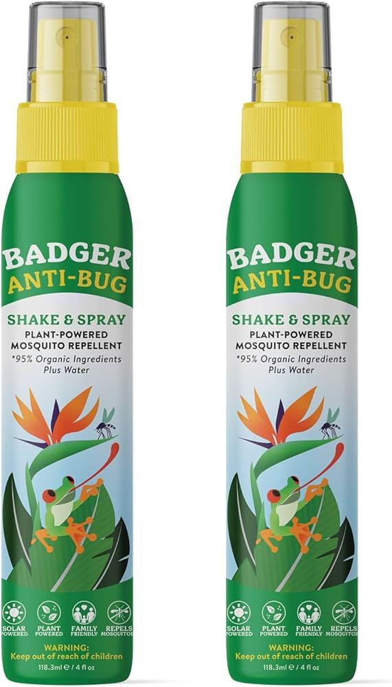 Badger Bug Spray, Non-DEET Mosquito Repellent with Citronella & Lemongrass, Natural Bug Spray for... | Amazon (US)