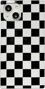 Reezaddin Square Checkered Phone Case for iPhone 12 Pro Max Black White Grids Plaid Checkerboard ... | Amazon (US)