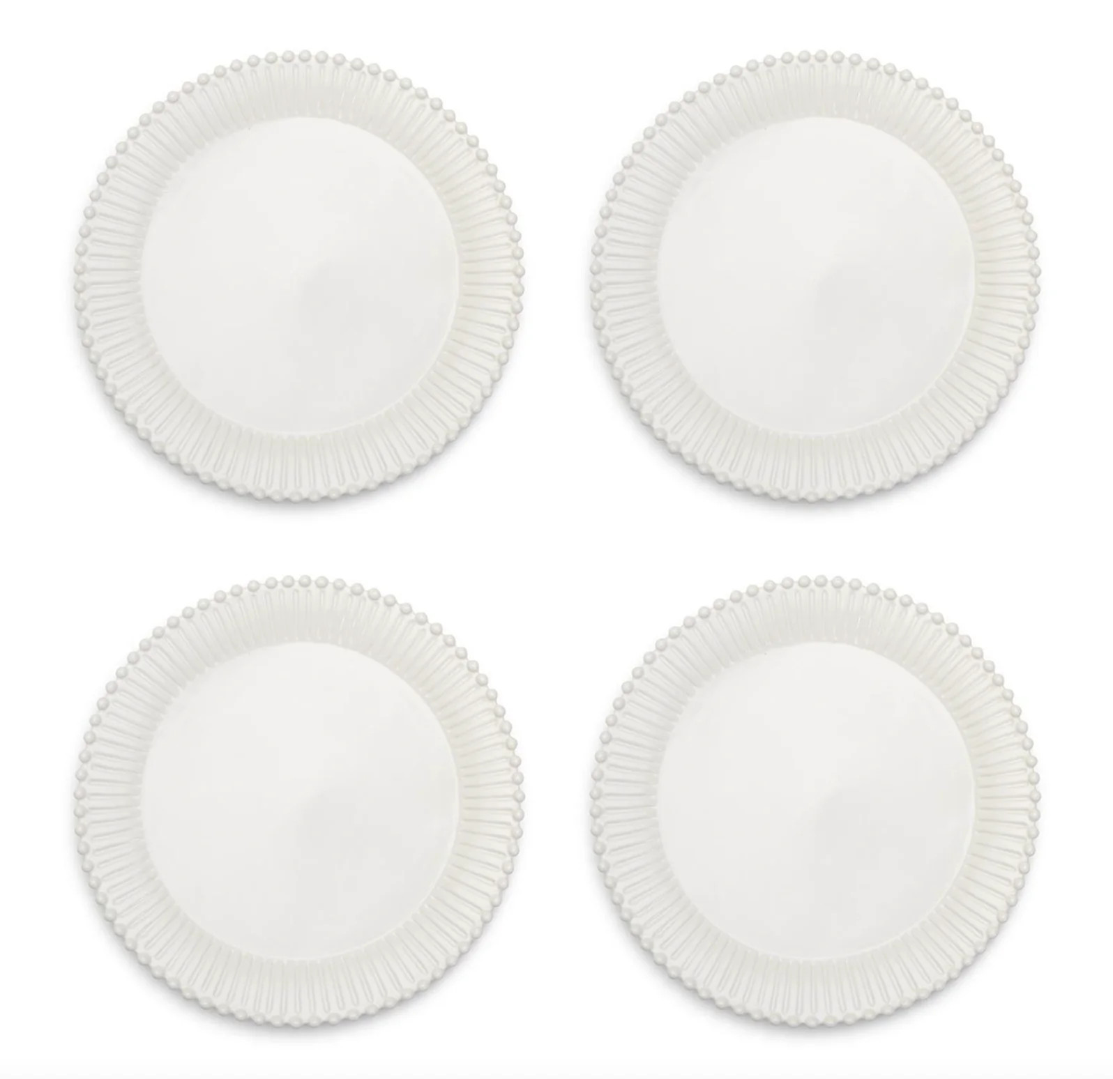 Heirloom Pearl Edge Dinner Plates | House of Blum