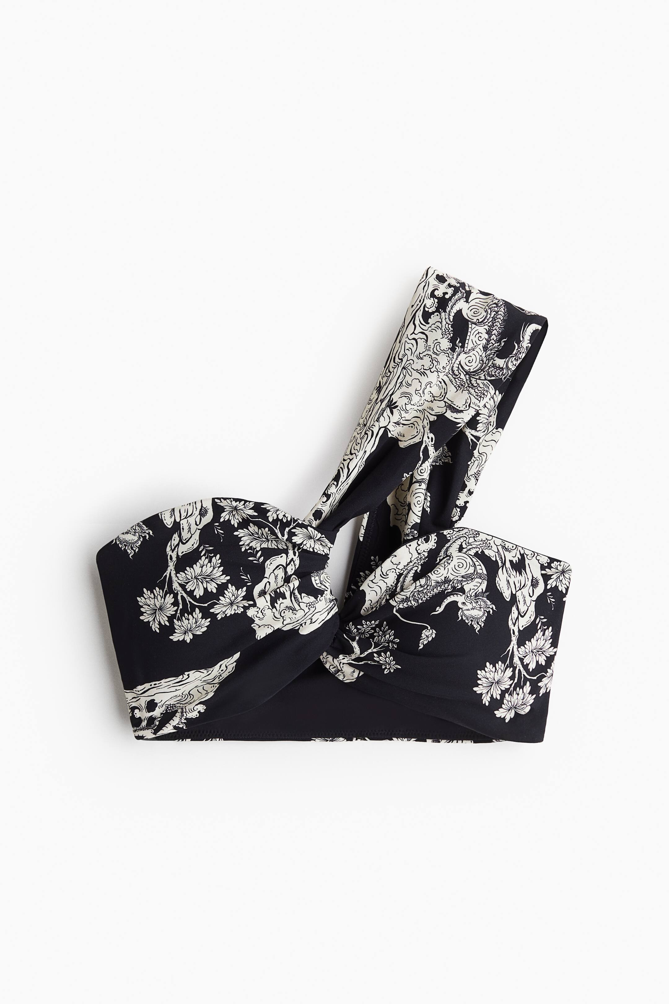 Patterned One-Shoulder Bikini Top | H&M (US + CA)