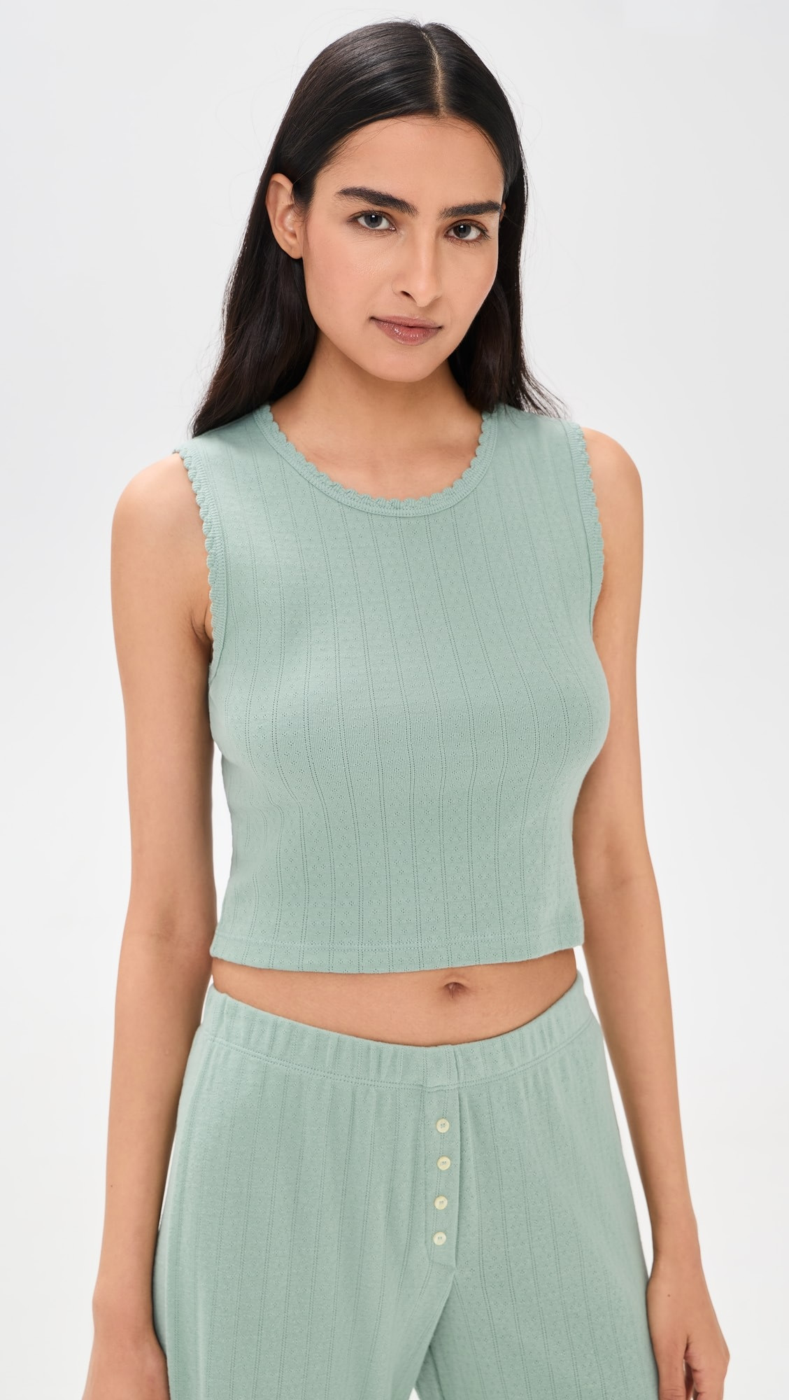 Pointelle Crew Tank | Shopbop