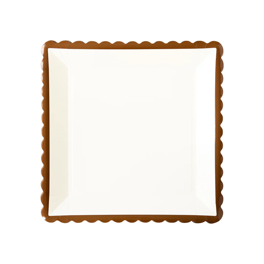 Brown Ruffle Edge Paper Plate - 12" | My Mind's Eye