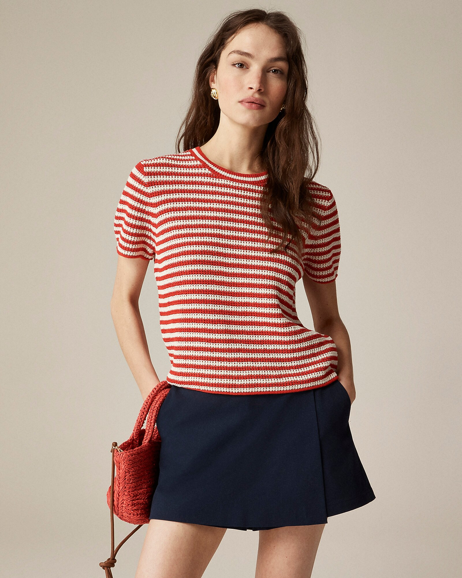 Crewneck T-shirt in stripe | J. Crew US