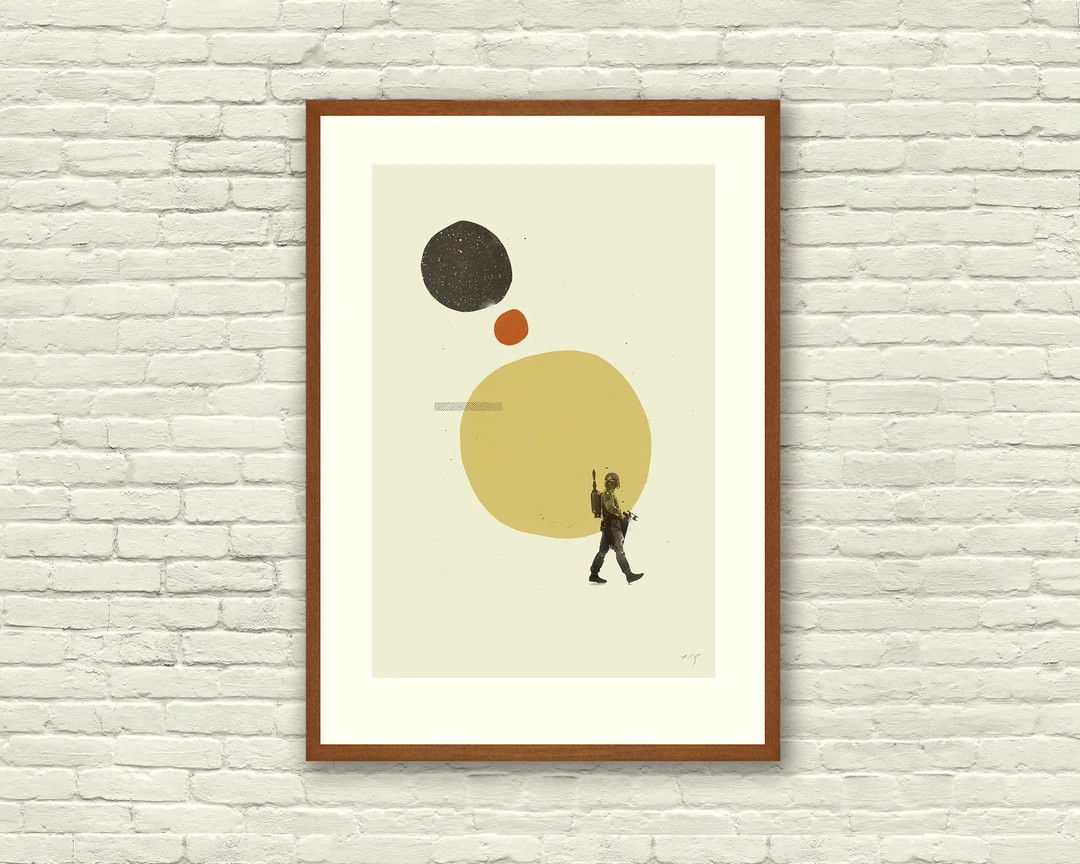 THE EMPIRE ABSTRACT Star Wars, Boba Fett Inspired Poster Mid Century Modern Art Print Series, Cut... | Etsy (US)