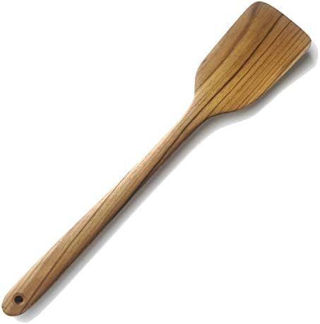 FAAY 18" Teak Large Wooden Spatula, Heavy Duty Cajun Stir Paddle for Cooking in Big Pot, Handcrafted | Amazon (US)