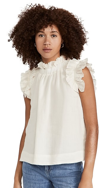 Ramie Flutter Sleeve Top | Shopbop