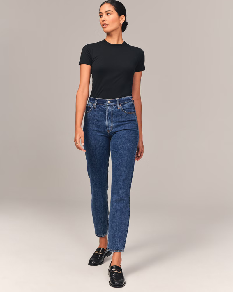 Women's High Rise Mom Jean | Women's Bottoms | Abercrombie.com | Abercrombie & Fitch (UK)