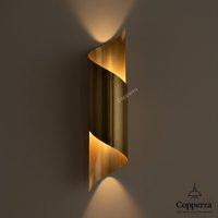 Modern Brass Spiral Wall Sconce, Luxury Accent Lighting | Etsy (US)