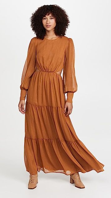 Gina Tiered Cut Out Maxi Dress | Shopbop