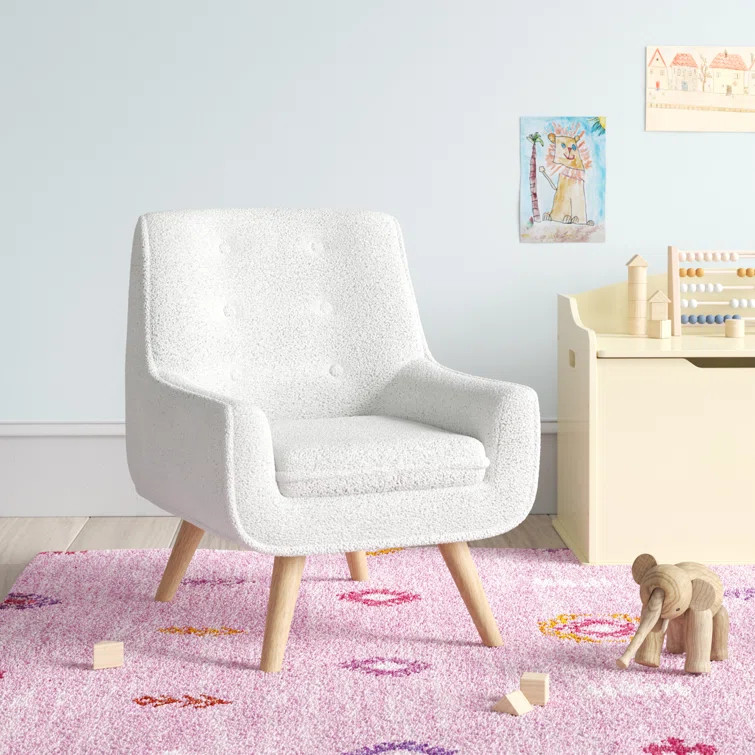 Kids 14.5" Sherpa Chair | Wayfair North America