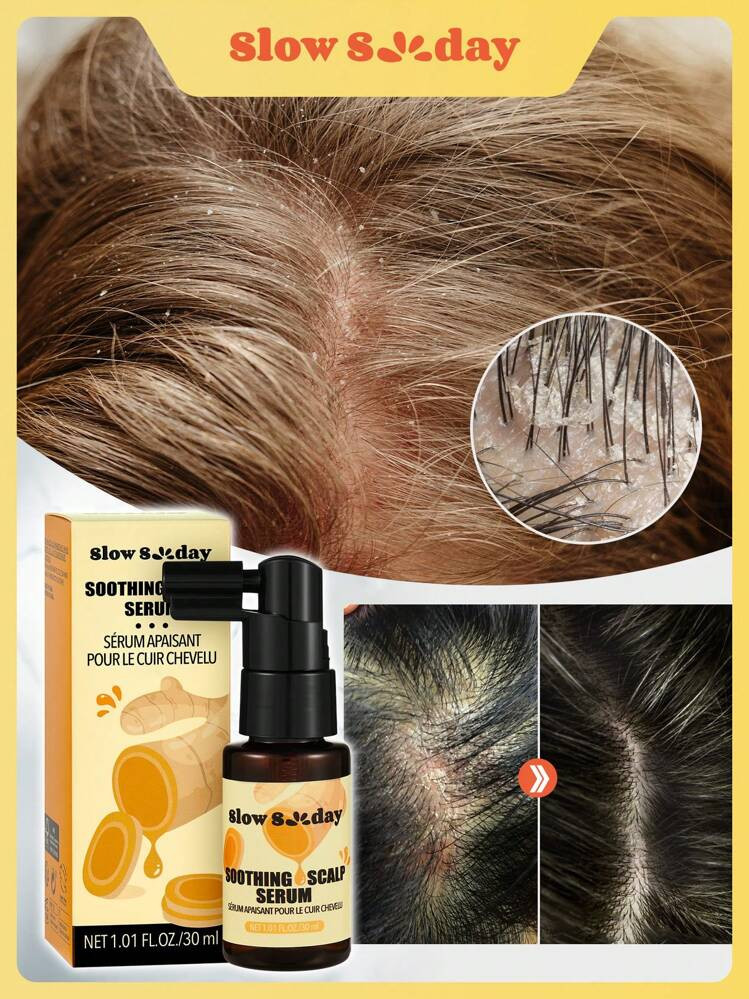 SlowSunday Soothing Scalp Serum-30ml, Strengthen Hair, Intensive Scalp Care, Improve Scalp Discomfort, Suitable For All Hair Types, Perfect For Autumn And Winter Hair Care, Ideal For Holiday, Party, Travel, Outdoor Activity, Y2k Fashion, And Cosplay, Thanksgiving, Christmas, Holiday Gifts | SHEIN