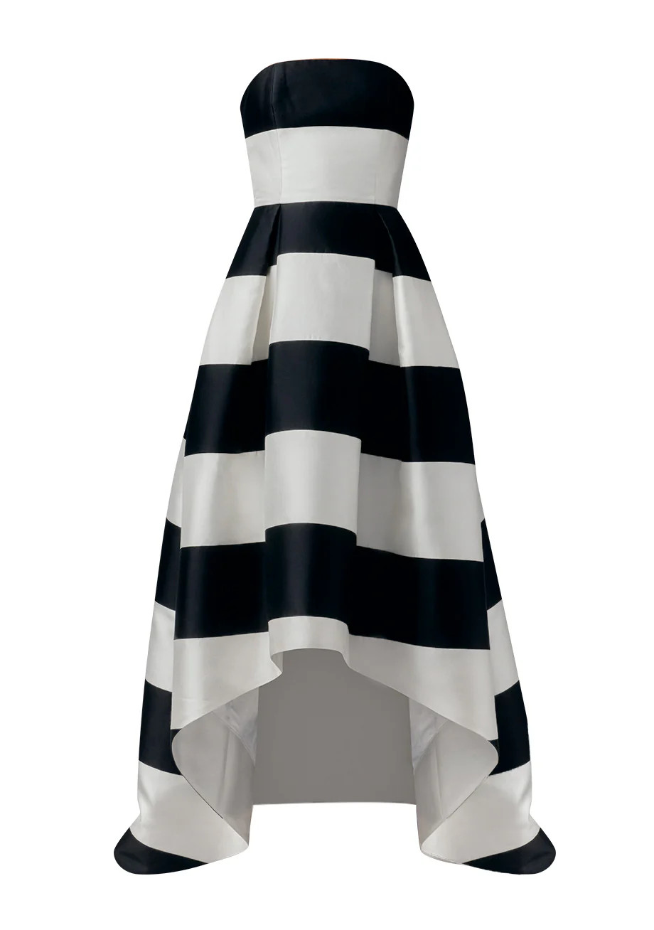 Carol Strapless Silk and Wool High Low Gown | ALEXIA MARIA