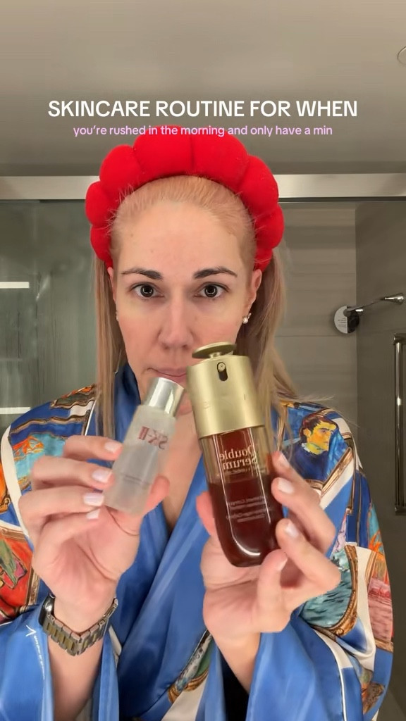 SKINCARE FOR WHEN YOU’RE IN A RUSH 

These two skincare products are like 5 to 7 products in one! If you’re a busy mom or corporate queen, the serum and facial treatment essence will help you hit all your problems spots: improving texture, uneven skin tone, fine lines, dry skin, and so much more.

The SK-II facial treatment essence is a skin care, powerhouse full of antioxidants that helped target fine lines, dark spots, dullness, dry skin and uneven texture. I use it every morning.

McLarren double serum is a two and one formula that pushes the boundaries of what’s possible by targeting two types of aging, chronological and environmental. It’s like using 3 to 5 different serums on your face. It firms lifts and reduce wrinkles and instantly strengthens your skin moisture barrier making it perfect for winter skin. You’ll see a boost in your skin radiance slight minimization of your pores and more even skin texture.

#LTKmorningroutine #LTKBeauty #LTKgrwm