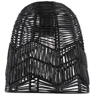 Portfolio 9-in H 8.25-in W Black Rattan Dome Pendant Light Shade | Lowe's