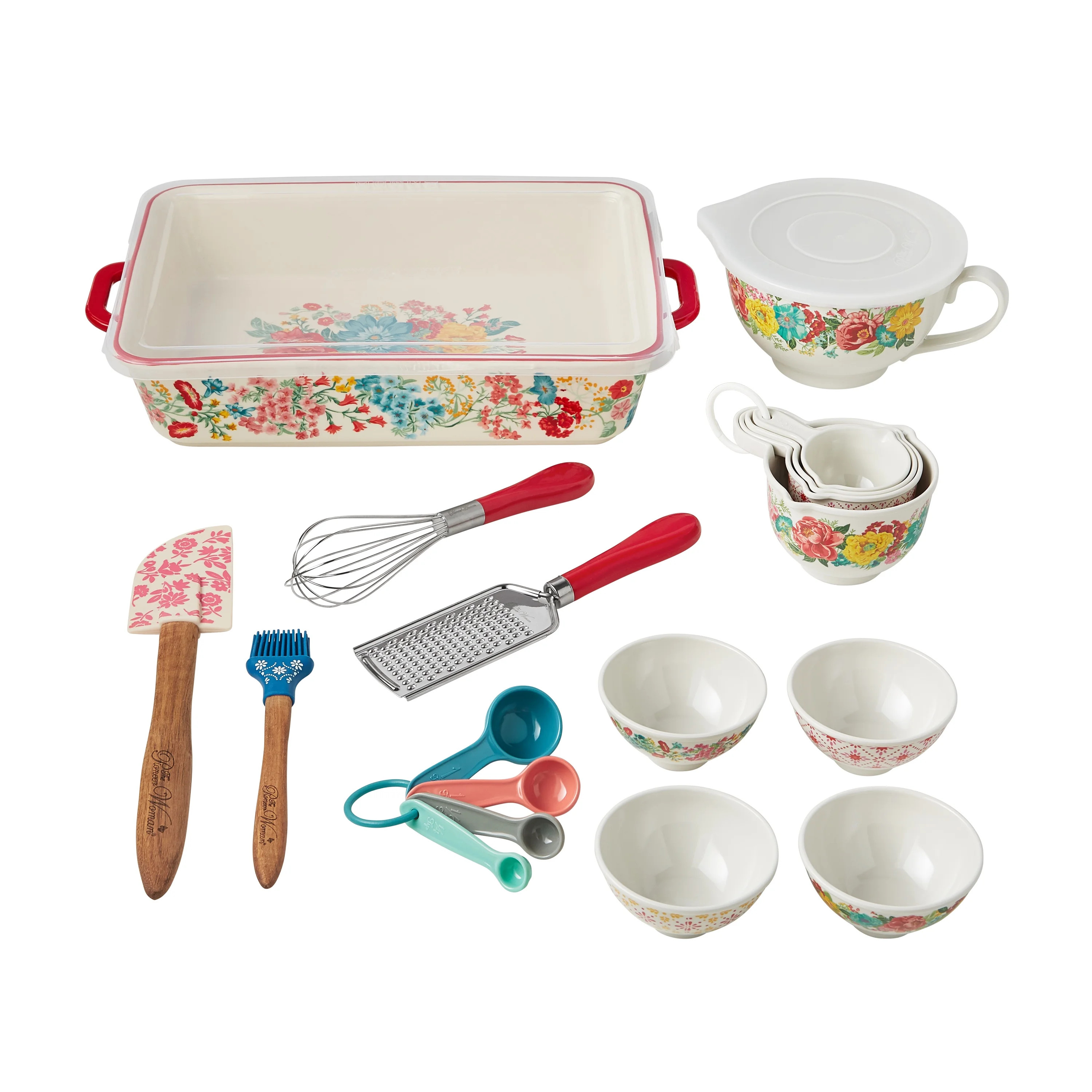 The Pioneer Woman Fancy Flourish 20-Piece Bake & Prep Set with Baking Dish & Measuring Cups | Walmart (US)