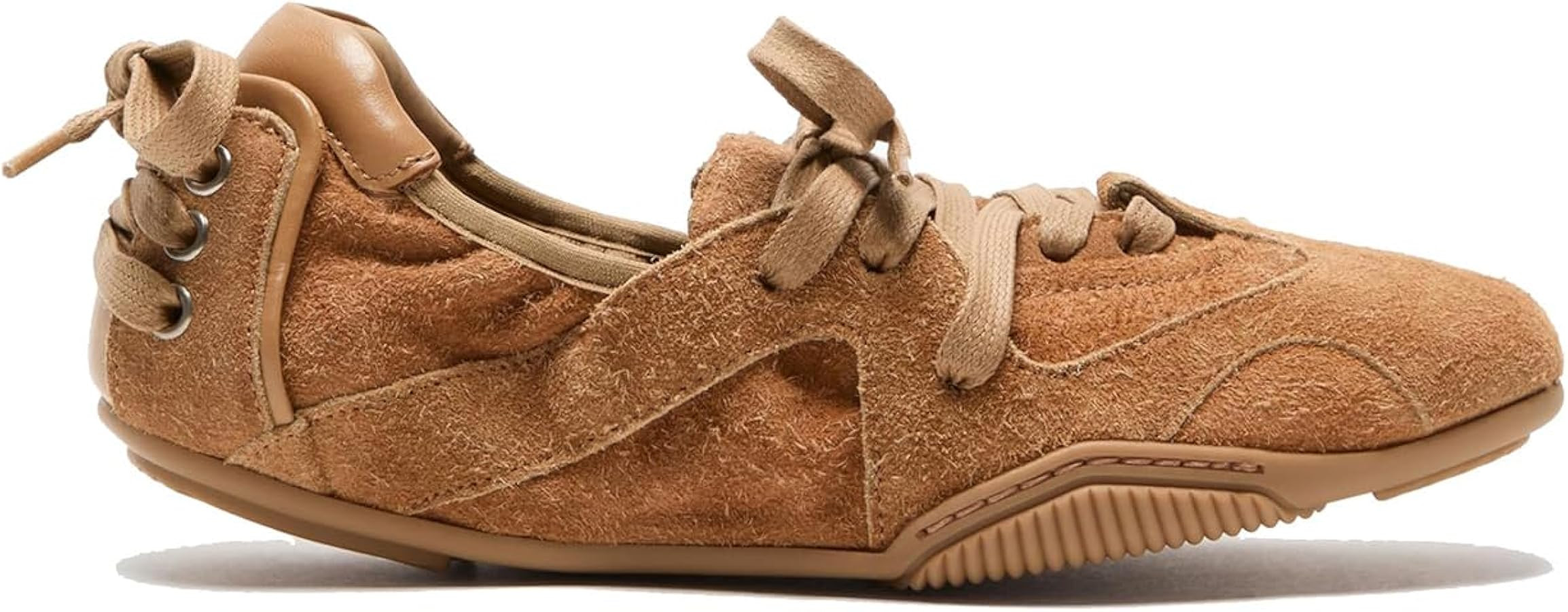 Women's Lace-Up Ballerina Sneakers Fashion Sneakerina Ballet Sneakers Decorative Comfortable Outg... | Amazon (US)