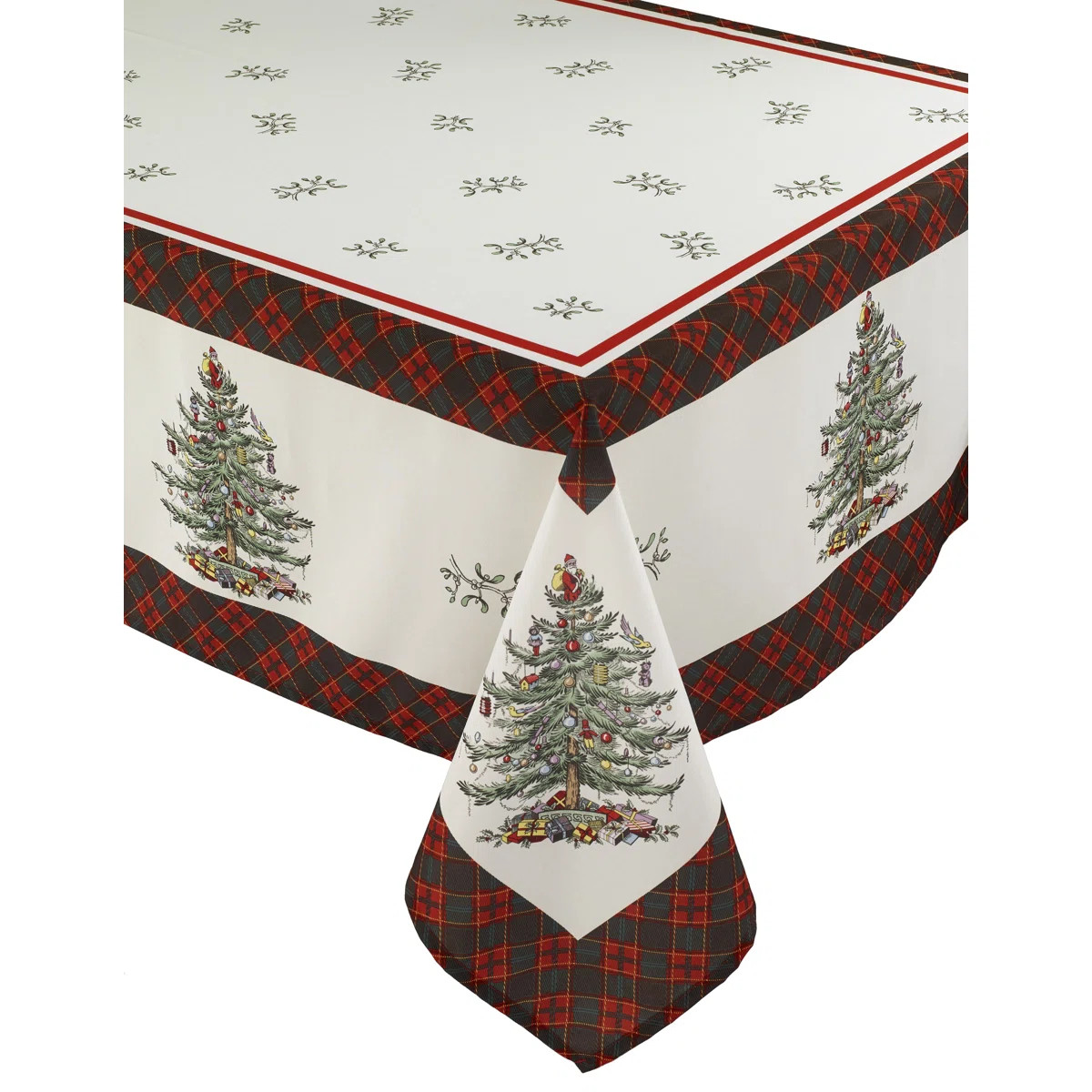 Christmas Tree Floral Tablecloth | Wayfair North America