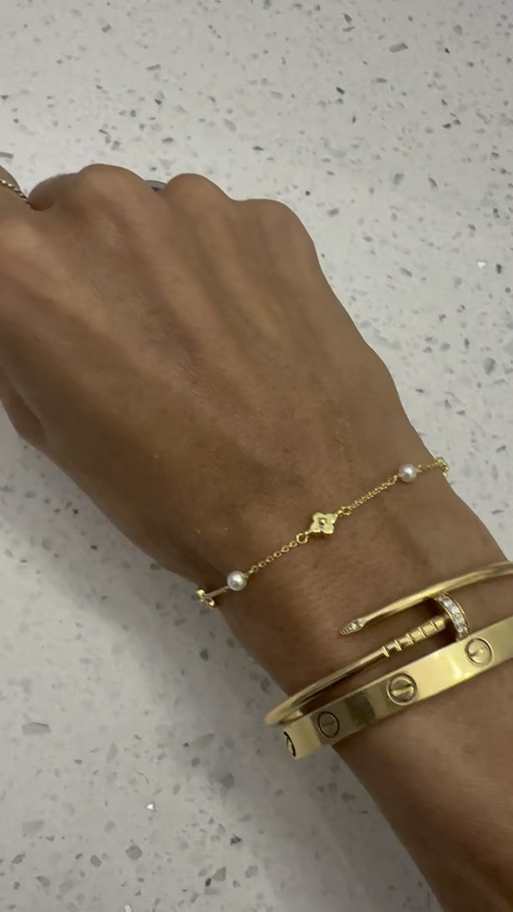 Tarnish free gold bracelet with pearls love their jewelry and necklaces

#LTKSaleAlert #LTKgrwm