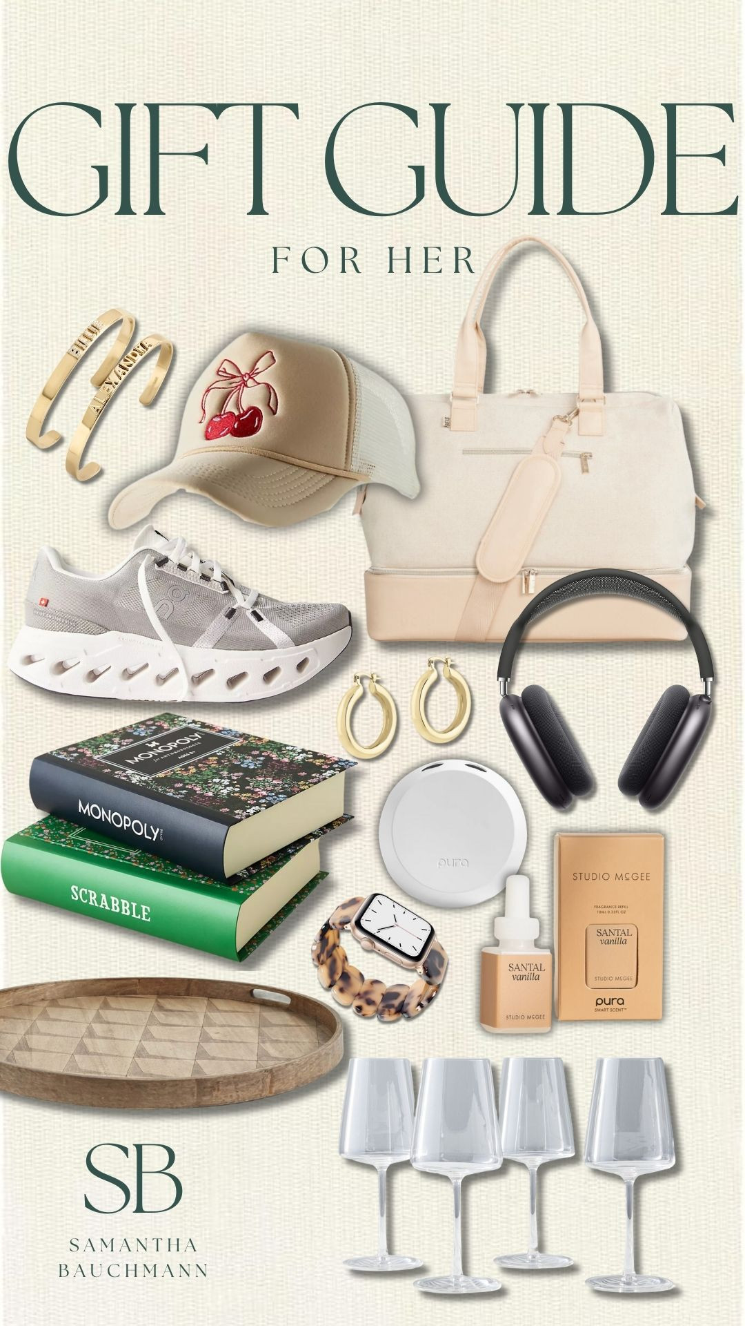 Gift Guide: for her🎄❣️

gift guide, gift for her, anthro hat, on cloud, sneakers, cherry hat, monopoly board game, scrabble board game, beis carryon bag, airpod max, cuff, personalized jewelry, wine glasses, pura, pura car scent, Samantha Bauchmann 

 #LTKCyberWeek #LTKGiftGuide #LTKHoliday