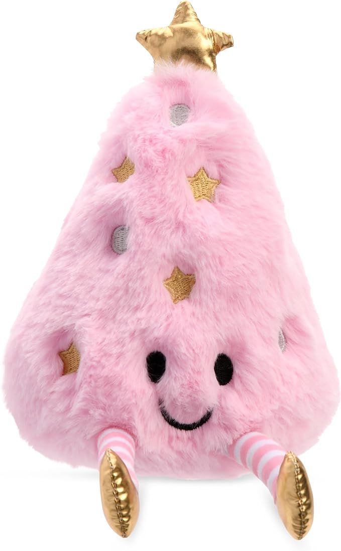iscream Kawaii Furry 7" x 4.5" Holiday Tree Embroidered Accent Embellished Mini Pillow | Amazon (US)