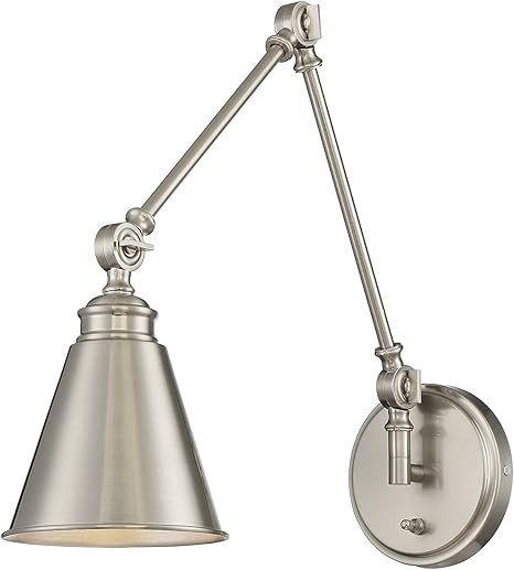 Savoy House 9-961CP-1-SN Morland 1-Light Adjustable Sconce w/Plug in Satin Nickel | Amazon (US)