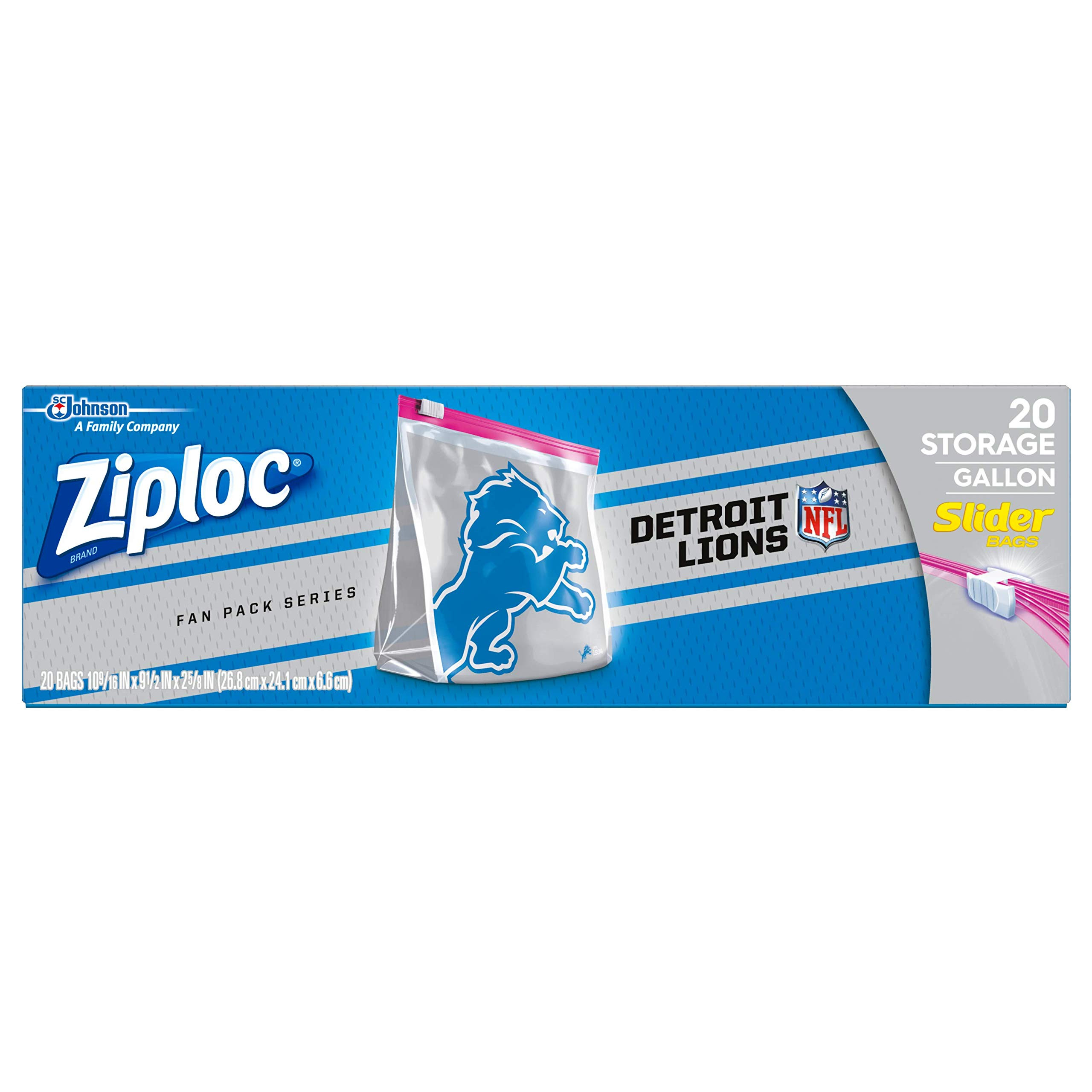 Ziploc Slider Storage Gallon Bag, Great for Grab-and-go Snacking, Tailgating or homegating, 20 Co... | Amazon (US)