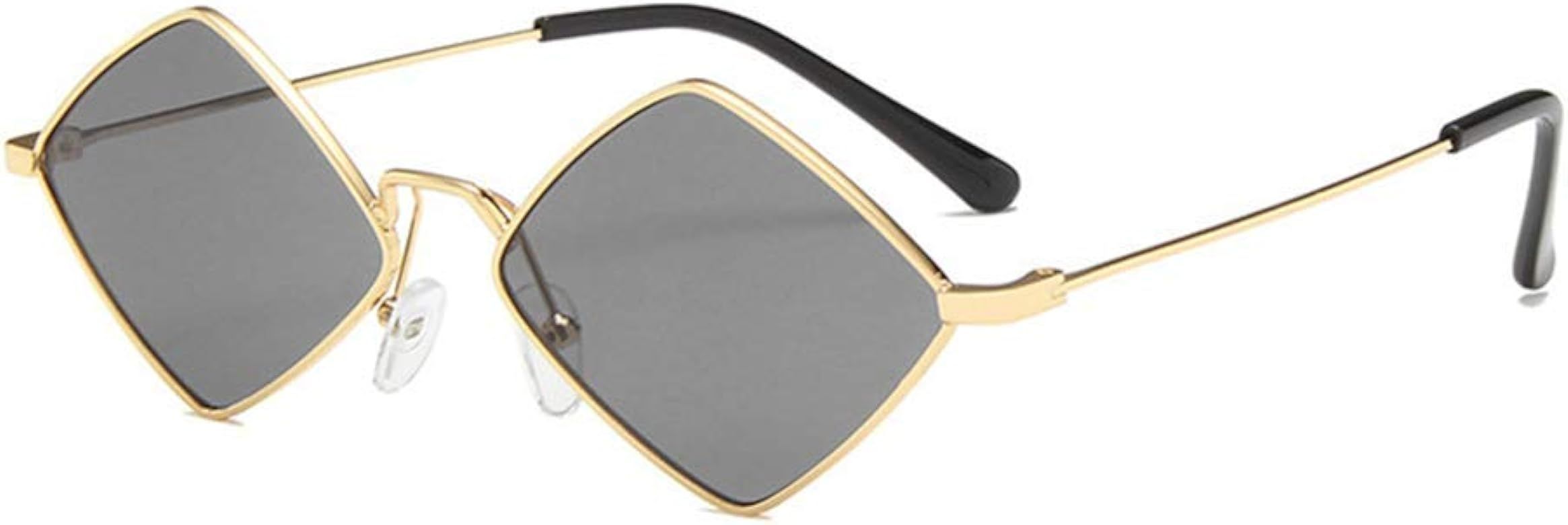 ENTHYI Diamond Shape SunGlasses for Men/Women Metal Quadrilateral Frame Shades Film Sun glasses U... | Amazon (US)