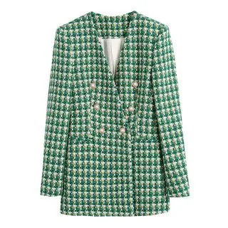 SugaYuja - Double-Breasted Tweed Jacket | YesStyle | YesStyle Global