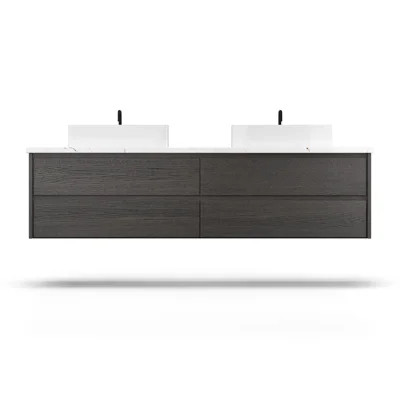Gilded Double Drawer Bath Floating Vanity | Wayfair North America