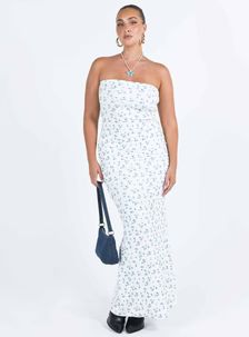 Oscar Maxi Dress Blue Floral | Princess Polly US