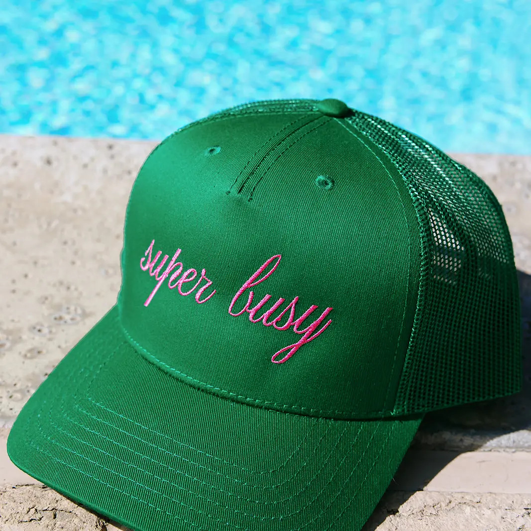 SUPER BUSY TRUCKER HAT | Harper's Den
