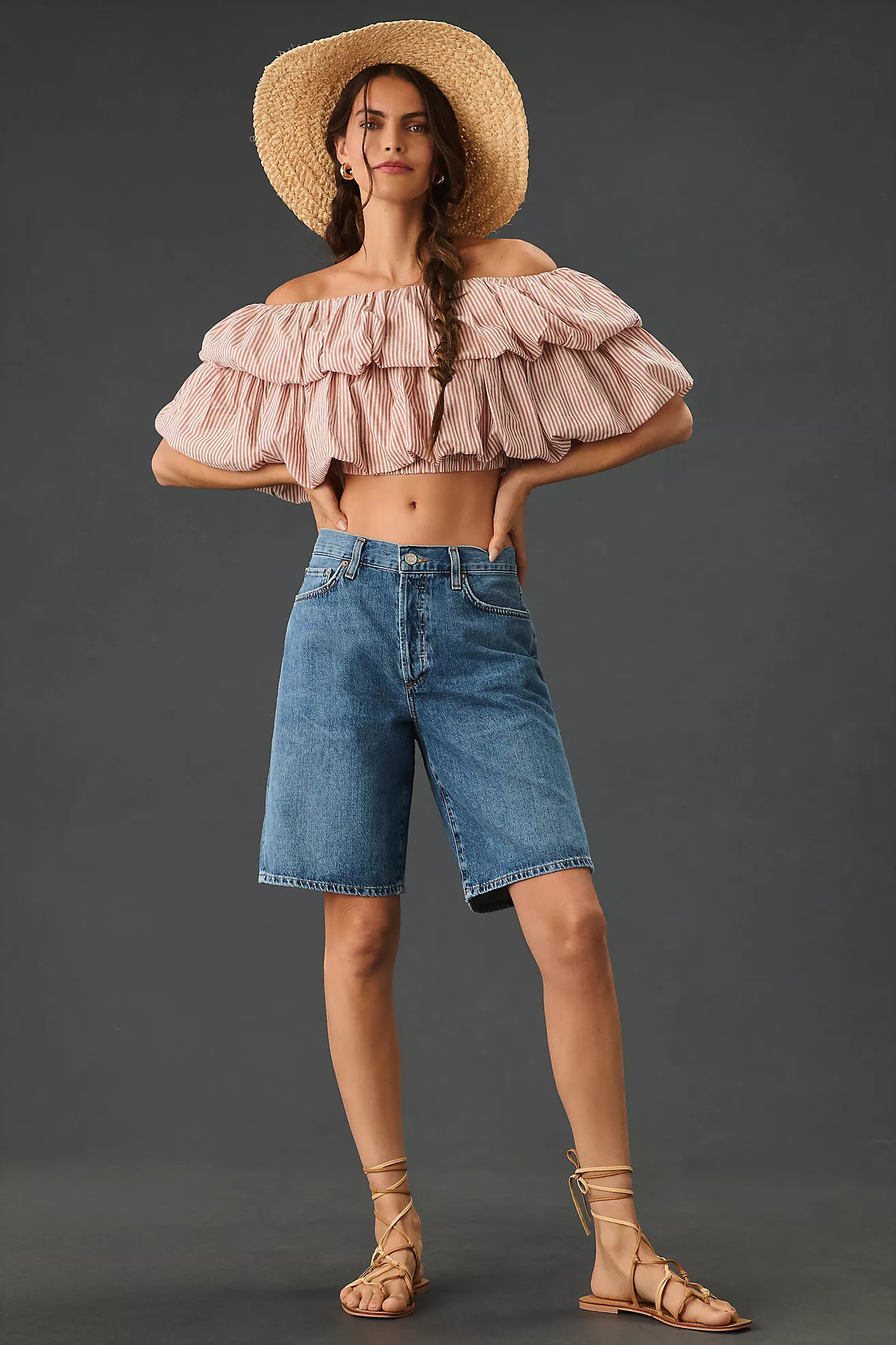 AGOLDE Low-Rise Jorts | Anthropologie (US)